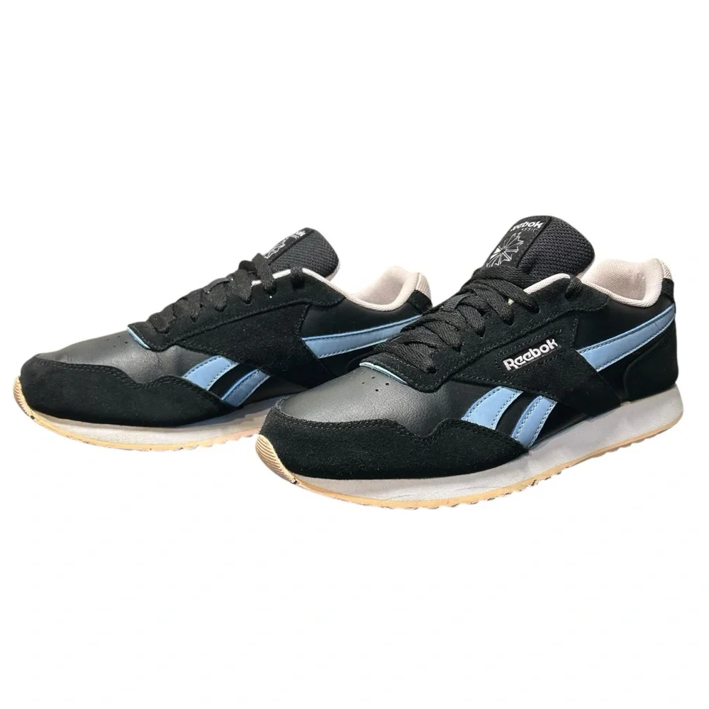 Reebok Classic Leather Retro Sneakers Black‎ Blue Pink Cream Women’s 9